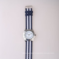 nylon stripe sport watch alloy case